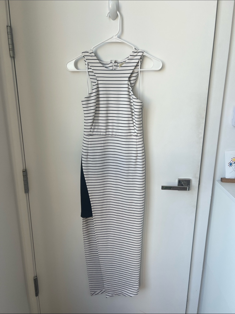 Striped White and Black Dress - Torn by Ronny Kobo